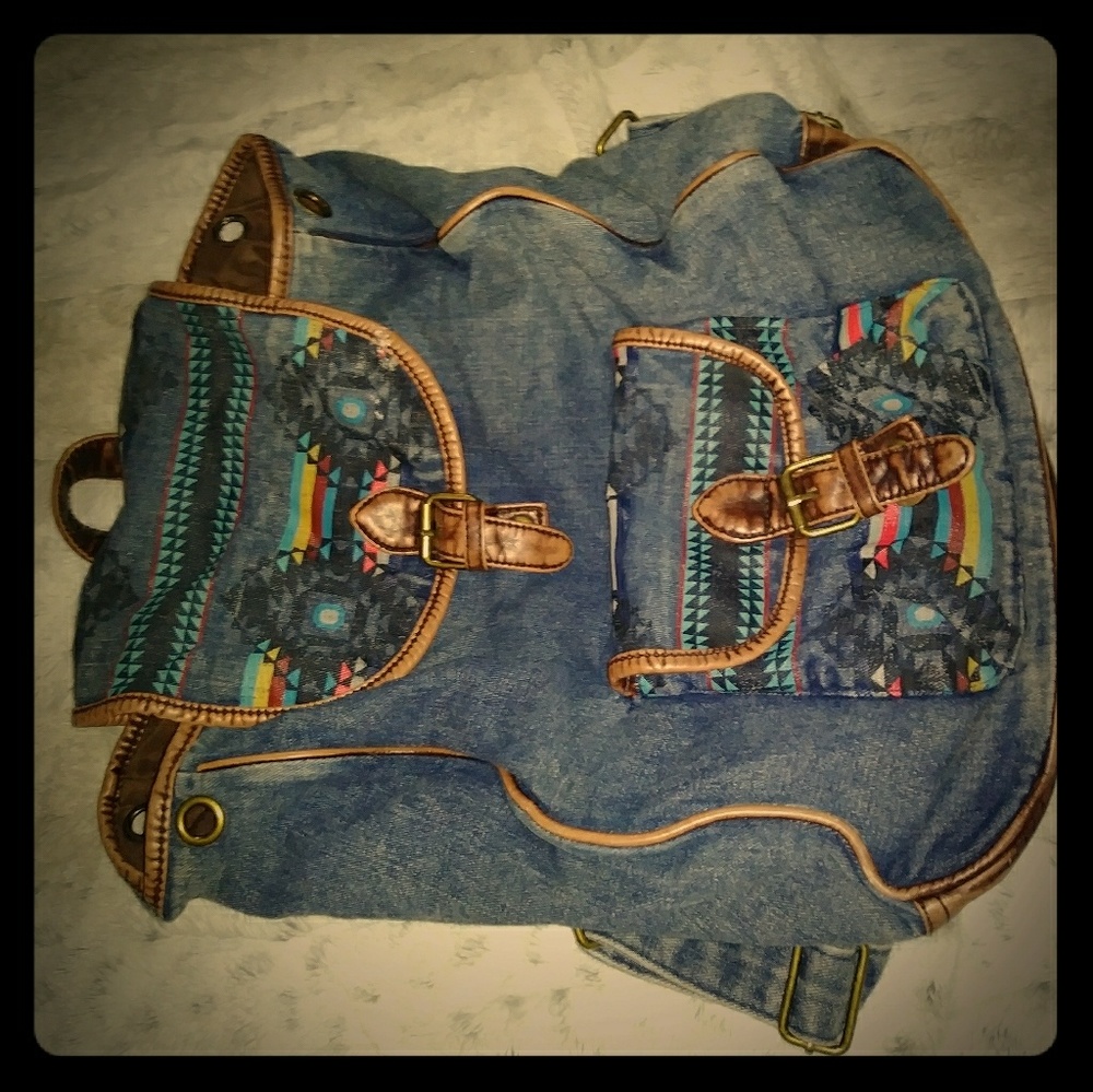 Boho Style Hobo jean backpack